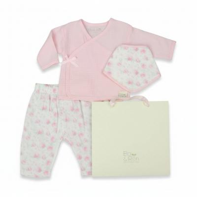 Ela & Ren Inspired by Nature GFT/E13421 * ER13421P Cheesecloth Layette Roses(0-6 months)
