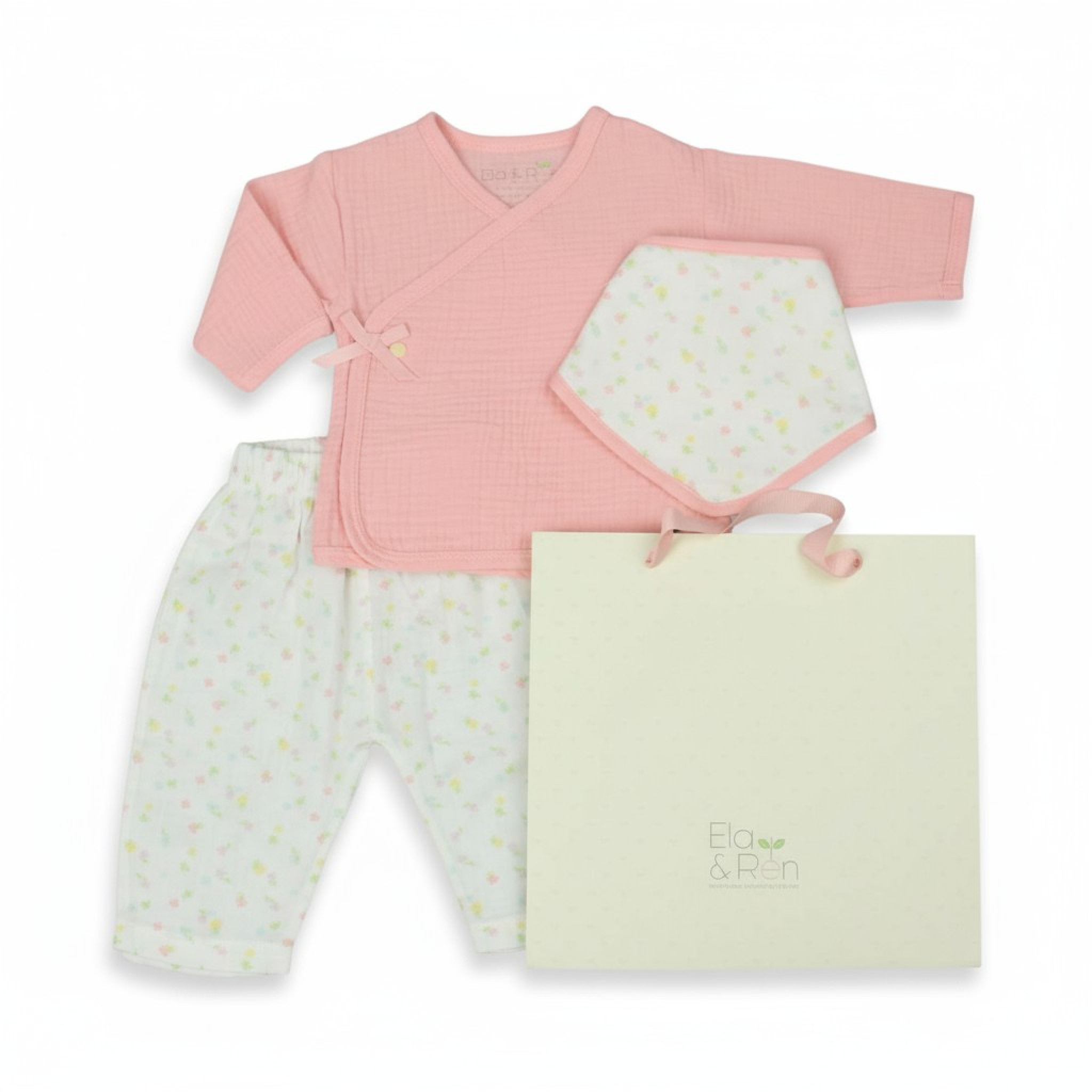 Ela & Ren Inspired by Nature GFT/E13422 * ER13422P Cheesecloth Layette Ditsy Floral(0-6 months)