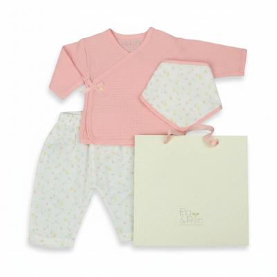 Ela & Ren Inspired by Nature GFT/E13422 * ER13422-P Cheesecloth "Floral" Layette Set (0-6 months)