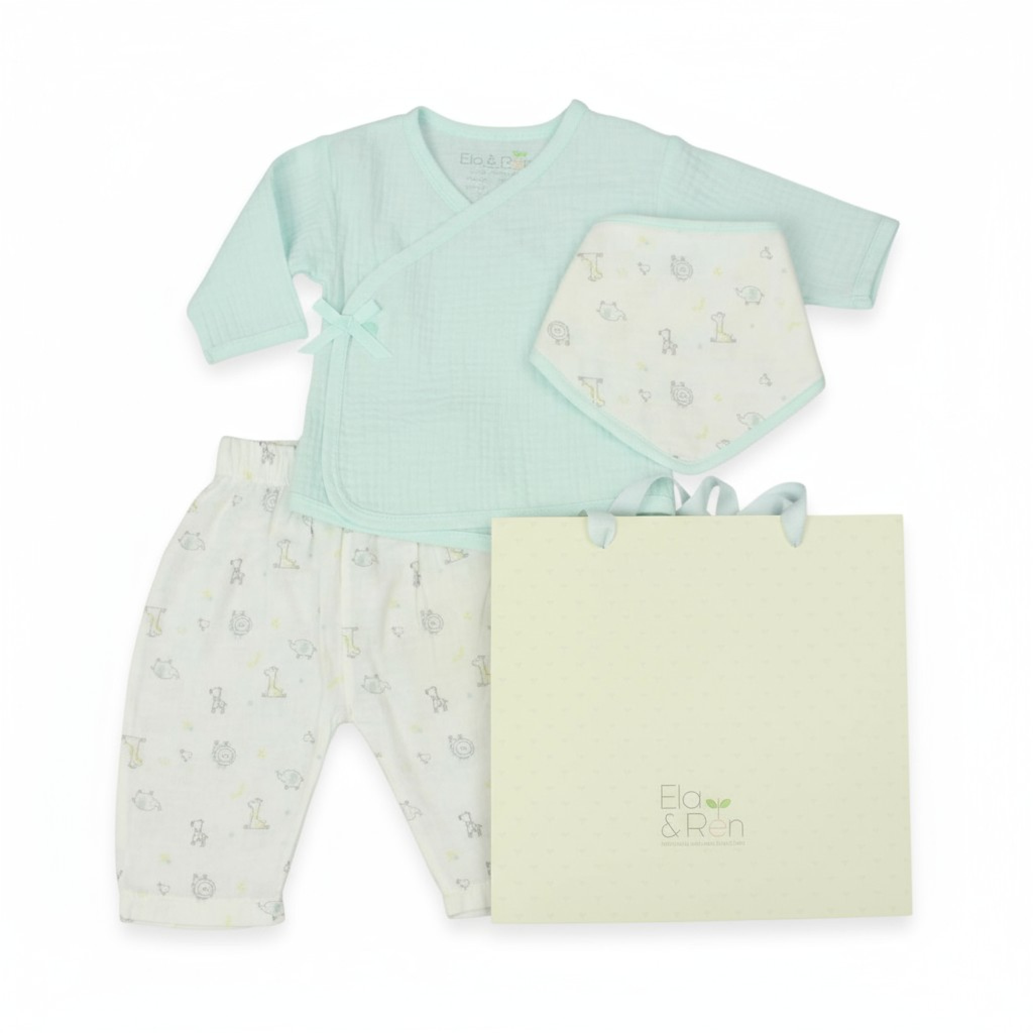 Ela & Ren Inspired by Nature GFT/E13423 * ER13423A Cheesecloth Layette Jungle (0-6 months)