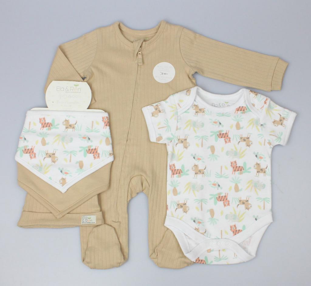 Ela & Ren Inspired by Nature GFT/E13386 * ERE13386 "Jungle" Five Piece Layette Set (0-9 months)