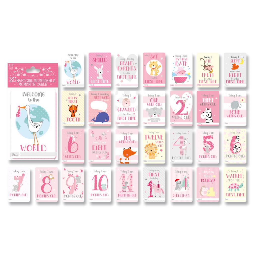 Eurowrap 20670-BMCCC 5033601664208 EU20670-BMCCC Baby Moments Cards - Girl