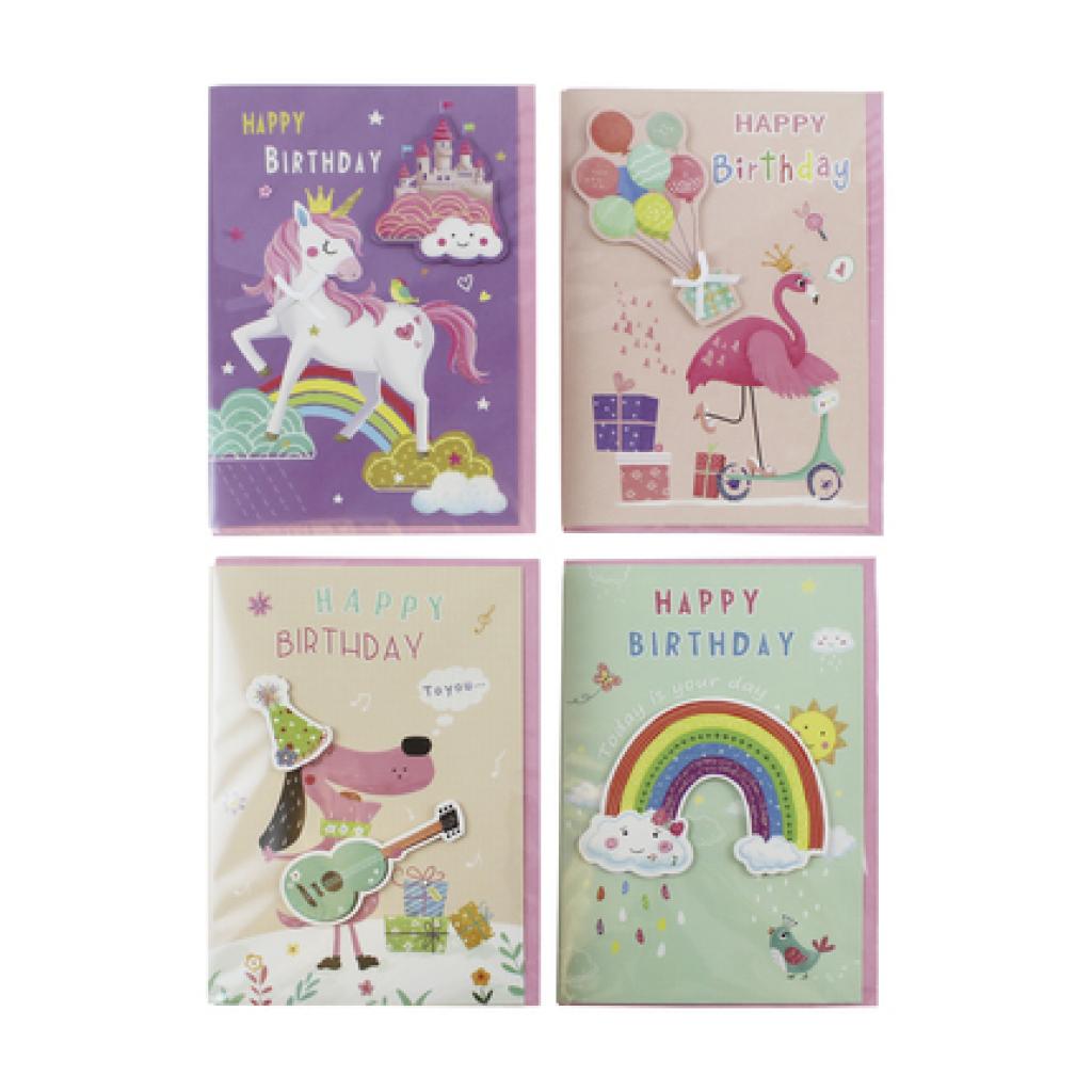 Eurowrap 30444 5033601202394 EU30444-OWC Box of 24 Handmade Girl Greetings Cards