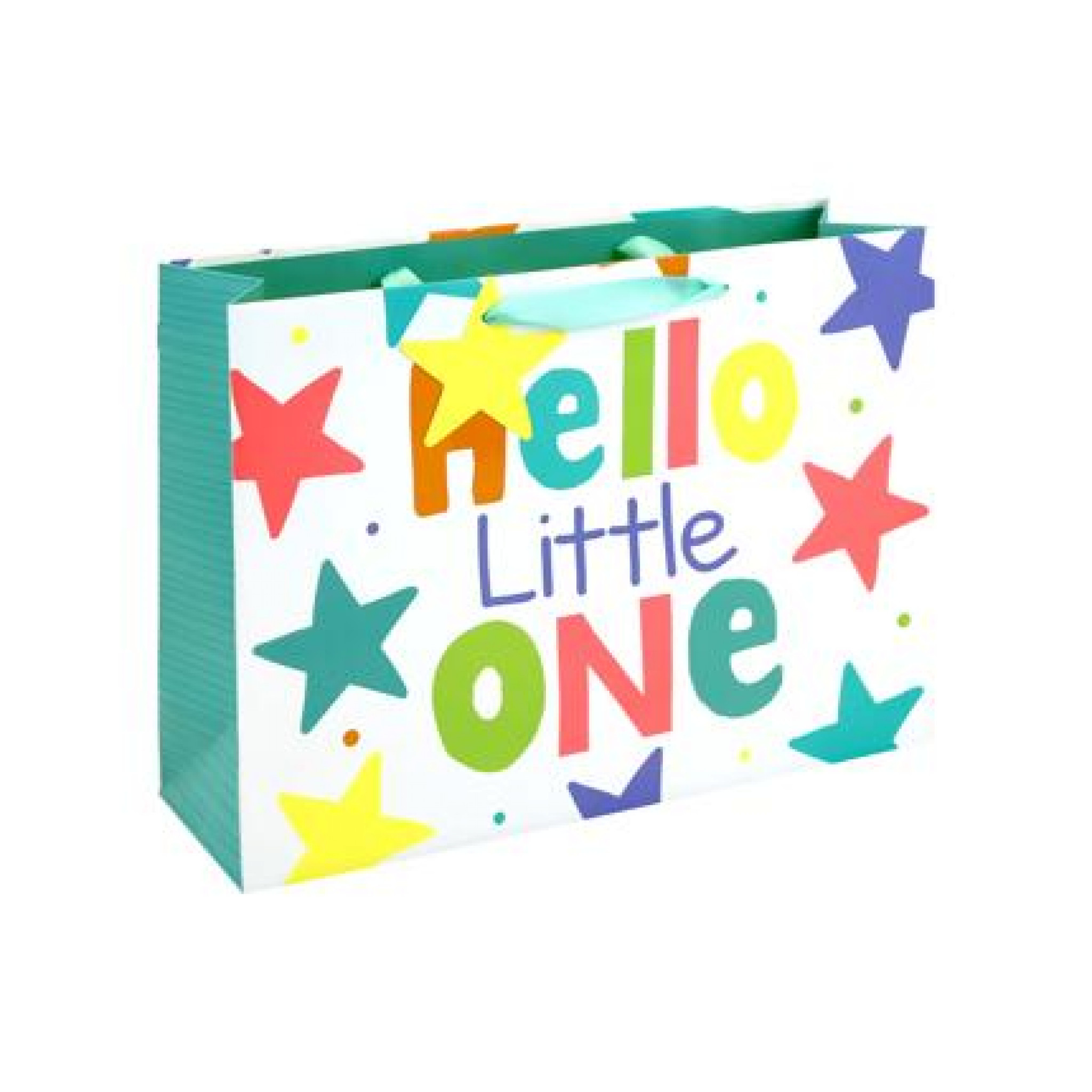 Eurowrap ClaireFontaine 37064-6C 5033601039990 EU37064-6C Hello Little One Bag and Card Wide Large