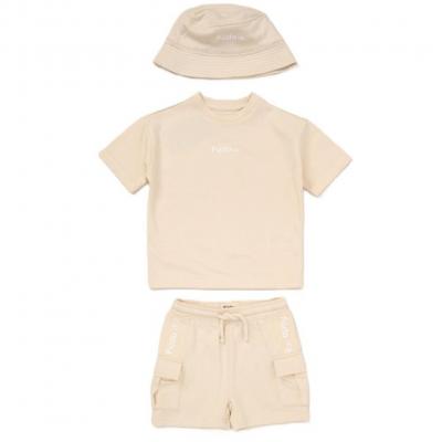 Fudo F09339NF * FDF09339-C  Palm tree Shorts Set with Hat(2-4 years)