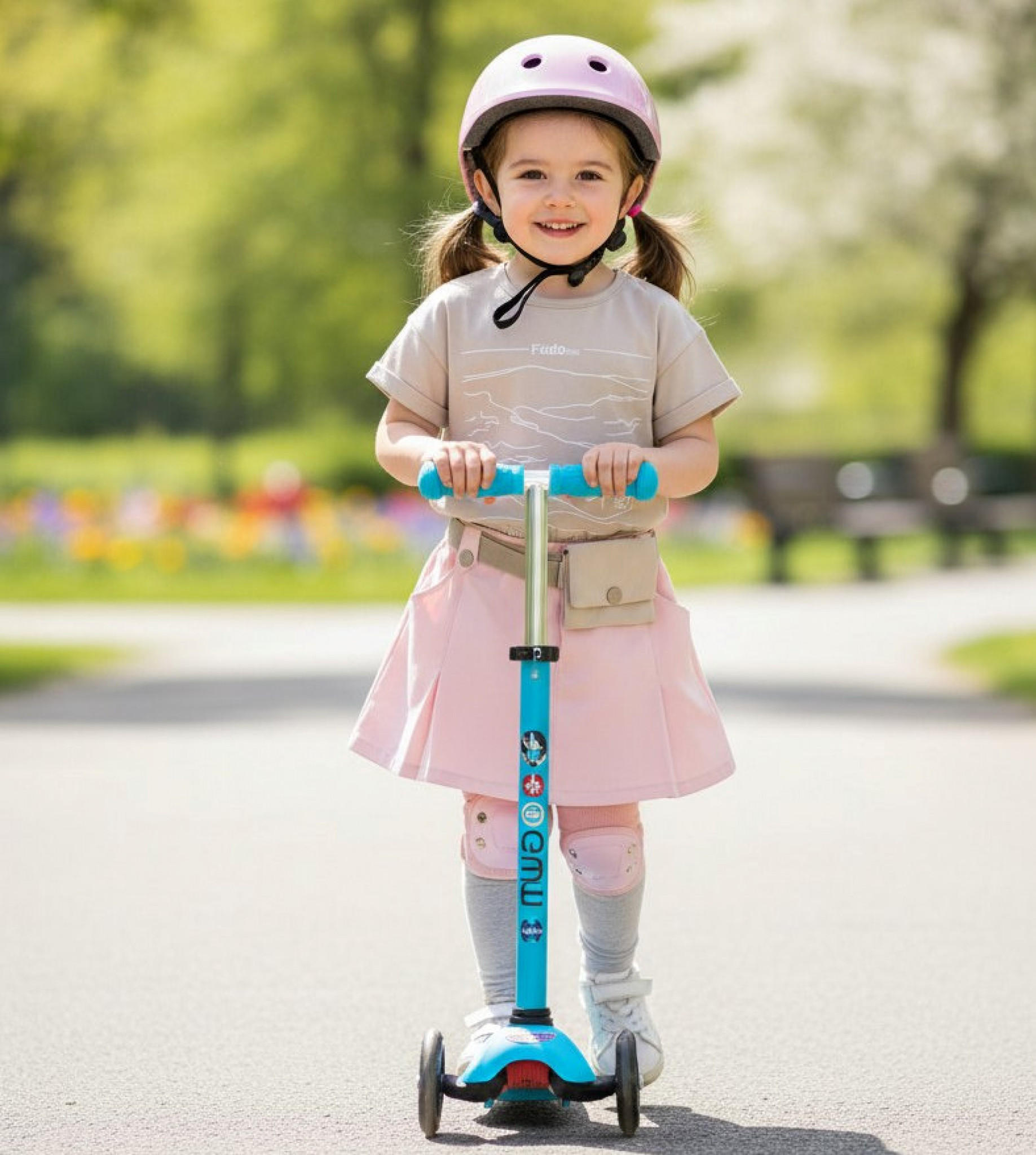 Fudo F09573TOD  FDF09573P Skort Set with Belt (2-4 years)