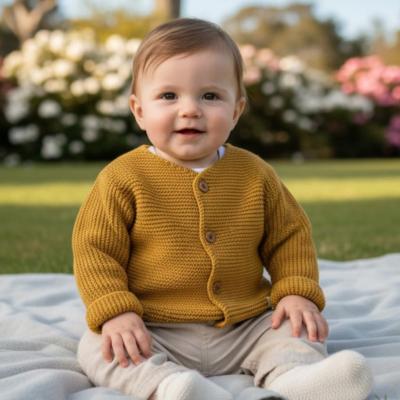 HGD07149M Organic cardigan (0-12 months)
