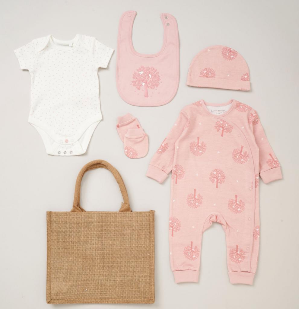 HOME GROWN BABY (organic) E08703 * HGE08703 Organic Layette Set  "Tree" (Nb - 9 months)