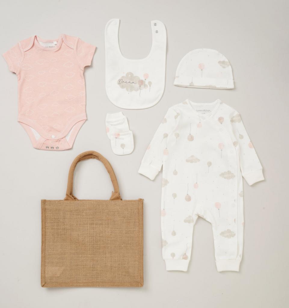 HOME GROWN BABY (organic) E08706 * HGE08706 Organic Layette Set  "Dream" (NB-9m)