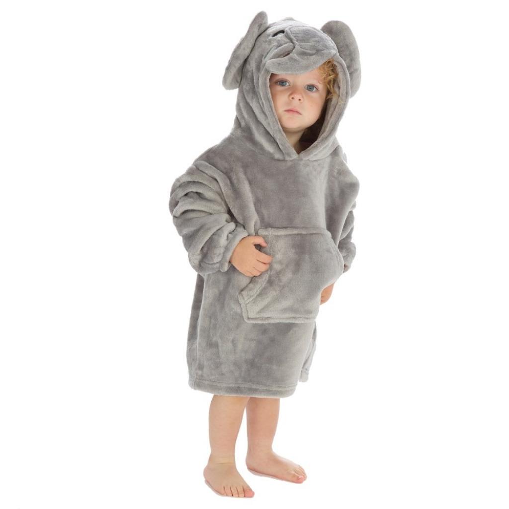 Huggable Hoodie 18C1086  HH18C1086 Novelty Elephant Oversize Hoodie (18m - 3 years)