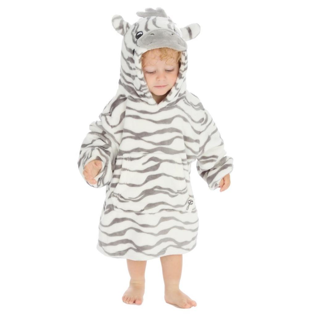 Huggable Hoodie 18C1087  HH18C1087  Novelty Zebra Oversize Hoodie (18m - 3 years)