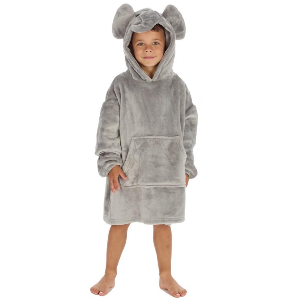 Huggable Hoodie 18C1046  HH18C1090 Novelty Elephant Oversize Hoodie (3-6 years)