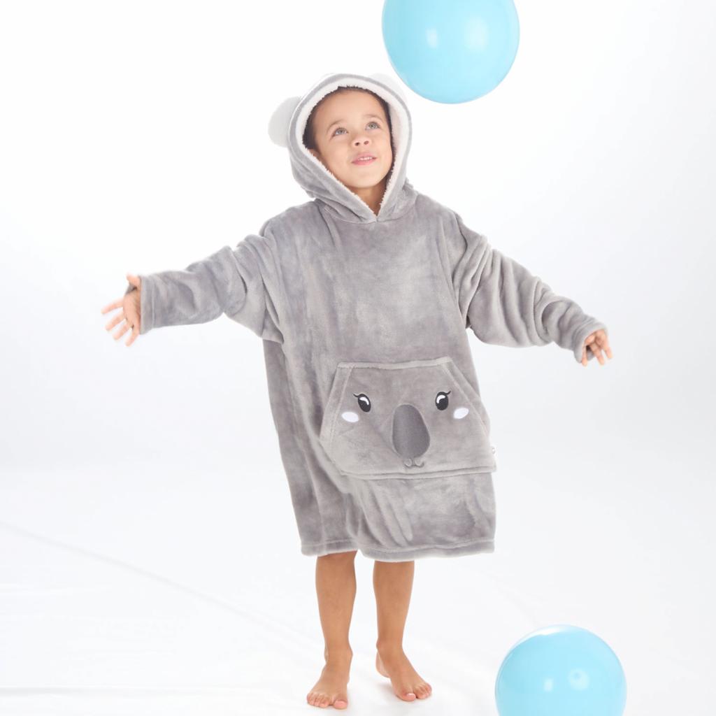 Huggable Hoodie 18C937  HH18C942 Koala Grey Oversize Hoodie (3-6 years)