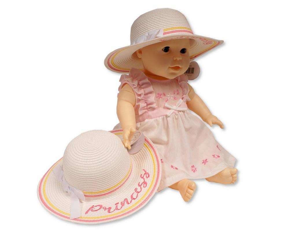 Just For Me BW-0503-0801  JF0503-0801 "Princess" Straw Hat (12-24 months)