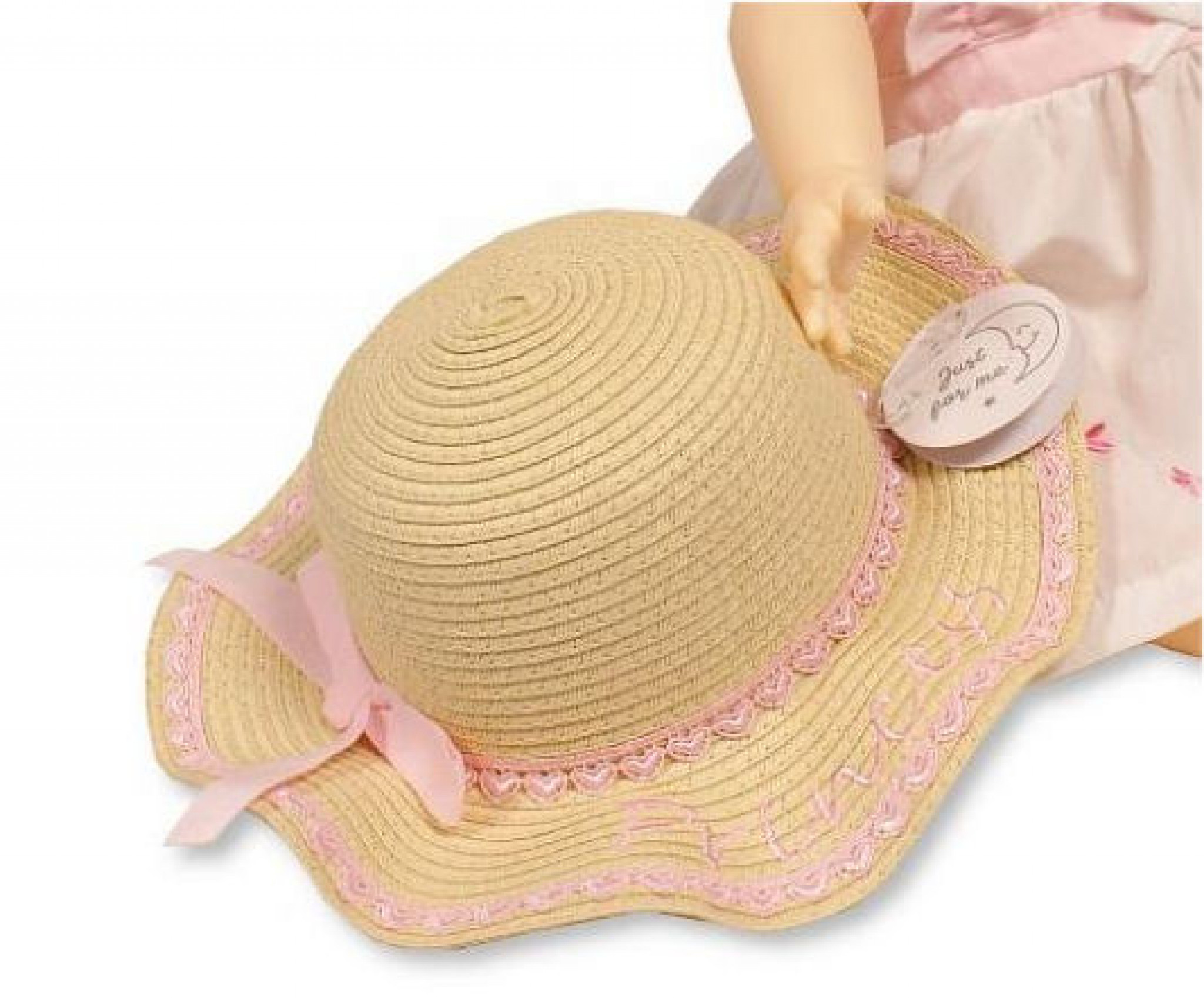 Just For Me BW-0503-0807  JF0503-0807t "Princess" Straw Hat (12-24 months)
