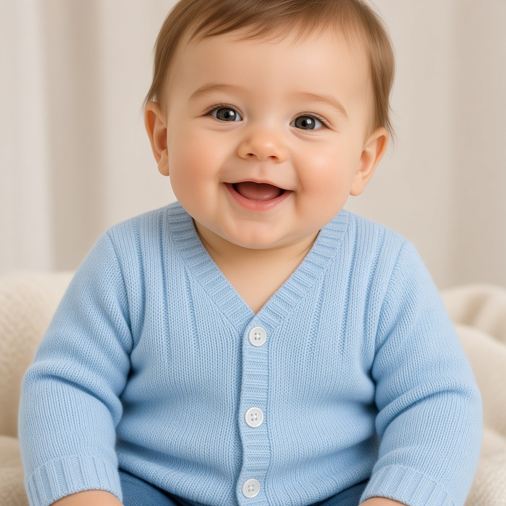 Just For Me BW-10-3005S * JF10-3005S Sky Stripe Cotton Cardigan (0-9 months)