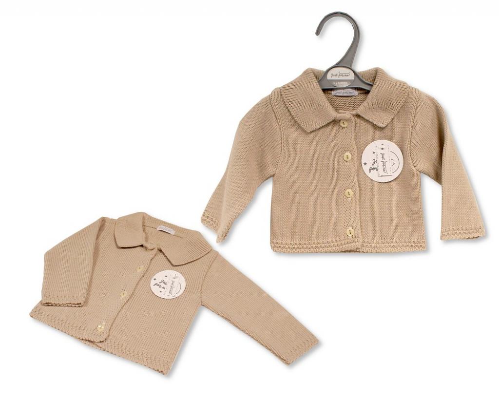 Just For Me BW-10-584T 5035320205847 JF10-584T Taupe Cardigan (Newborn - 9 months)