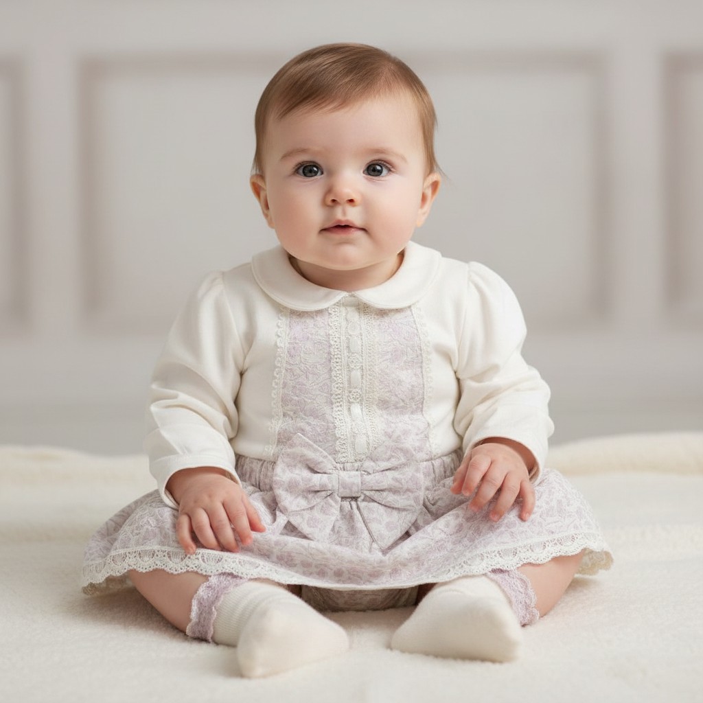 Just For Me Bis-2020-2664 5035320126647 JF2020-2664 Jacquard Skirt and Blouse Set (Nb - 9 months)