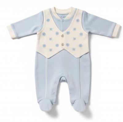 Just For Me BIS-2120-6217 5035320162171 JF2120-6217-B Faux Waistcoat All In One (0-6m)