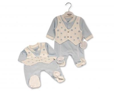 Just For Me BIS-2120-6217 5035320162171 JF2120-6217B Faux Waistcoat All In One (0-6m)