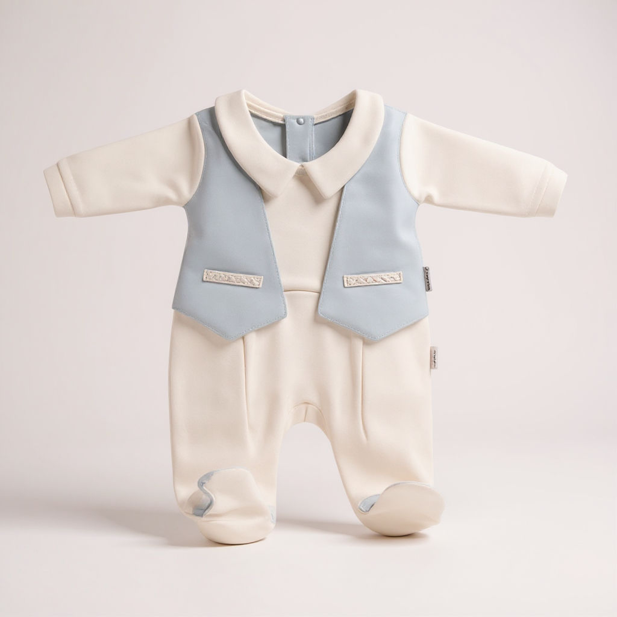 Just For Me BIS-2120-6218 5035320162188 JF2120-6218-S Faux Waistcoat All In One (0-6m)