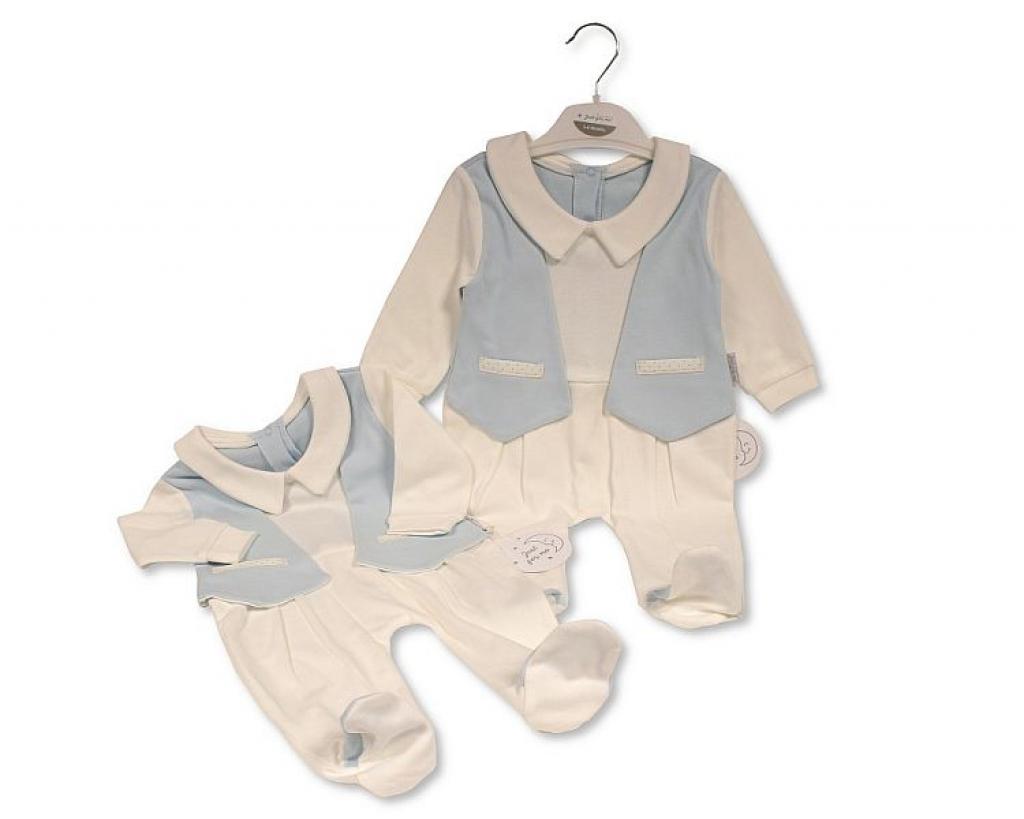 Just For Me BIS-2120-6218 5035320162188 JF2120-6218 Faux Waistcoat All In One (0-6m)