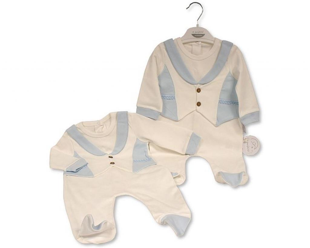 Just For Me BIS-2120-6219 5035320162195 JF2120-6219 Faux Waistcoat All In One (0-6m)