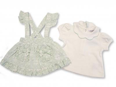 Just For Me 2120-6242 503532016423 JF2120-6242 Jacquard Pinafore Set (Nb - 9 months)