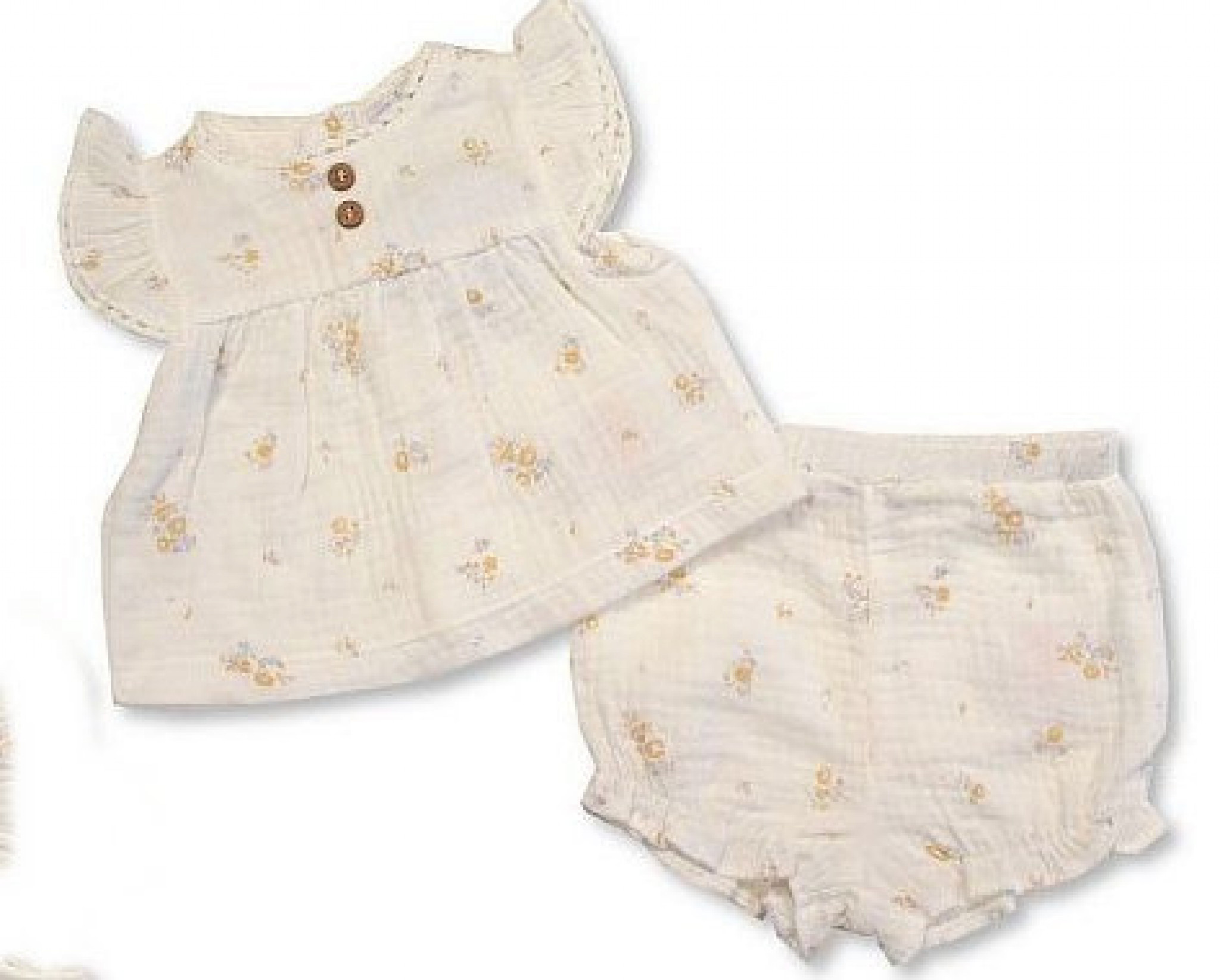 Just For Me 2120-6244 5035320162447 JF2120-6244 Crinkle Muslin Bloomer Set "Floral "(0-9 months)