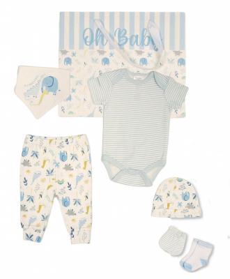 Just For Me GP-25-1361 503532025361 9 JF25-1361 Animal Friends 8 Piece Layette Set & Bag (0-6m)