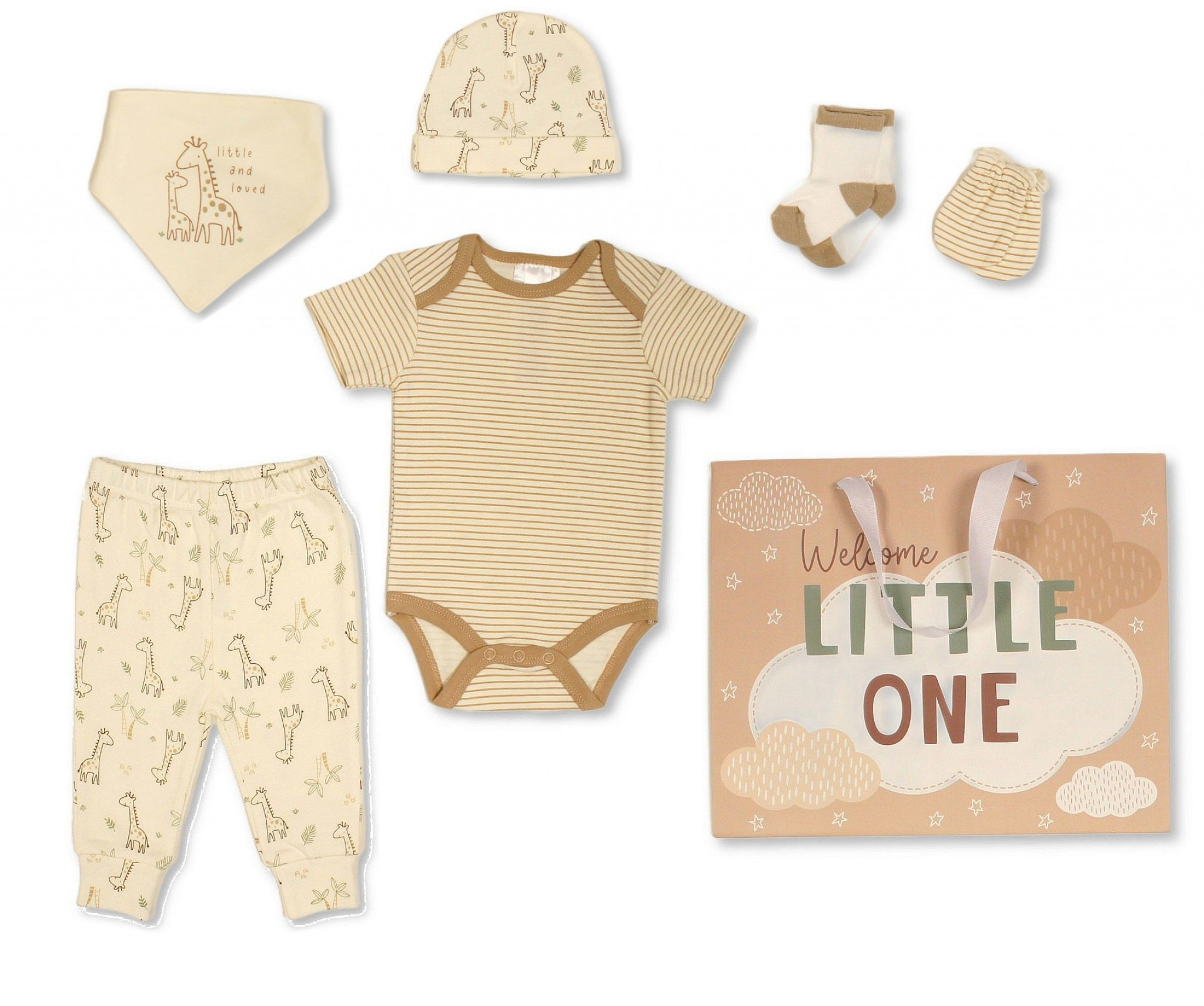 Just For Me Gp-25-1364 503532025364 0 JF25-1364 Little & Loved 8 Piece Layette Set & Bag (0-6m)