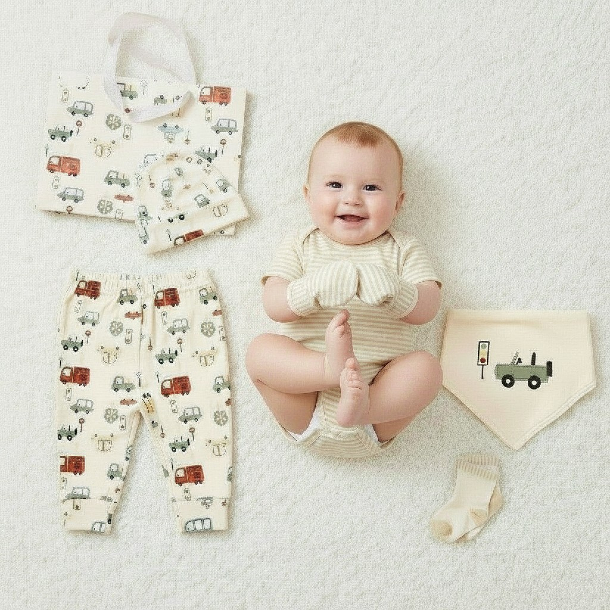 Just For Me Gp-25-1367 503532025364 0 JF25-1367B Transport 8 Piece Layette Set & Bag (0-6m)