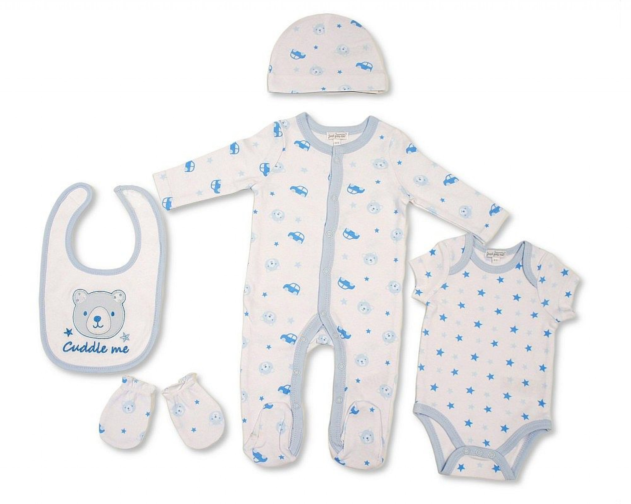 Just For Me GP-25-1371 503532025371 8 JF25-1371 Cuddle Me Bear 5 Piece Layette Set  (0-6m)