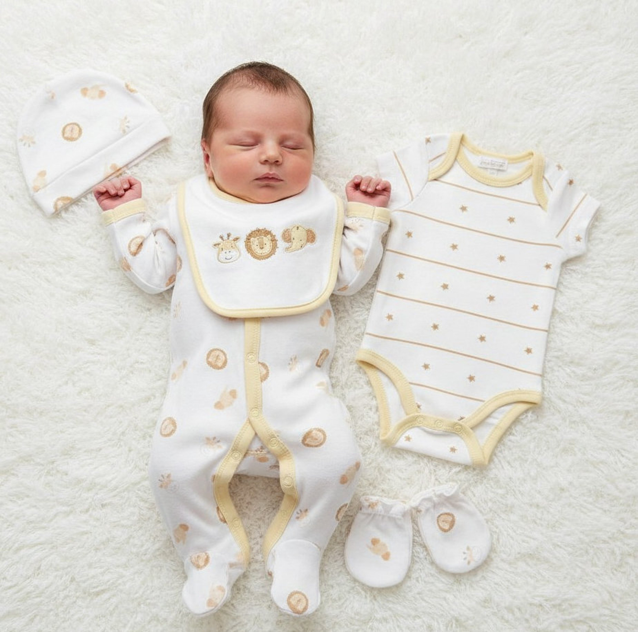 Just For Me GP-25-1380 503532025380 0 JF25-1380T Safari 5 Piece Layette Set  (0-6m)