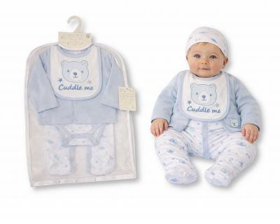 Just For Me GP-25-1383 503532025383 1 JF25-1383 Cuddle Me Bear 6 Piece Layette Set  (0-6m)