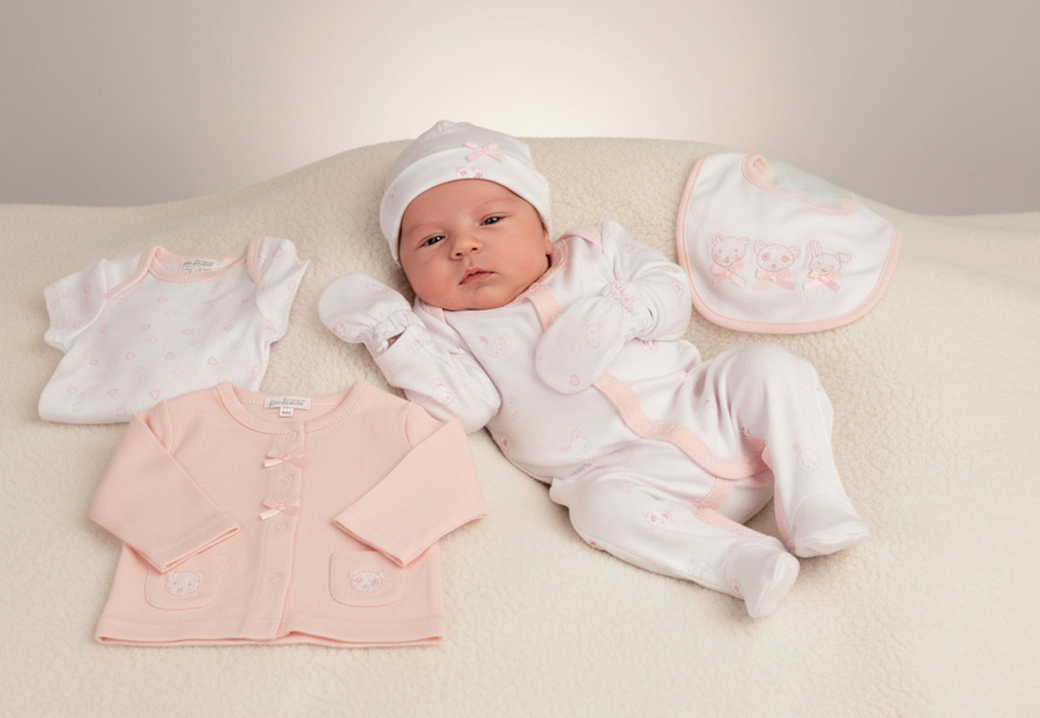Just For Me GP-25-1389 503532025389 3 JF25-1389P Animals 6 Piece Layette Set  (0-6m)