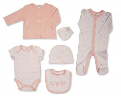 Just For Me GP-25-1389 503532025389 3 JF25-1389P Animals 6 Piece Layette Set  (0-6m)