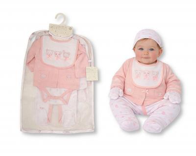 Just For Me GP-25-1389 503532025389 3 JF25-1389P Animals 6 Piece Layette Set  (0-6m)