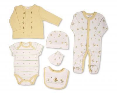 Just For Me GP-25-1393 503532025393 0 JF25-1393 Sailboat 6 Piece Layette Set  (0-6m)