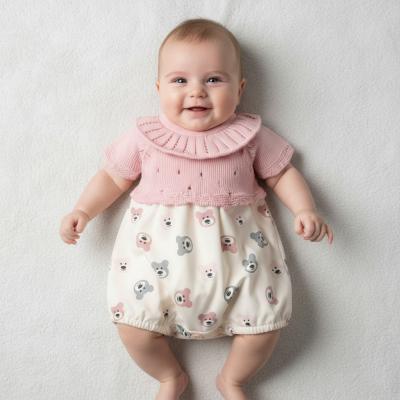 JFLBW20-661-P Teddy Knit Romper (3-8lbs)