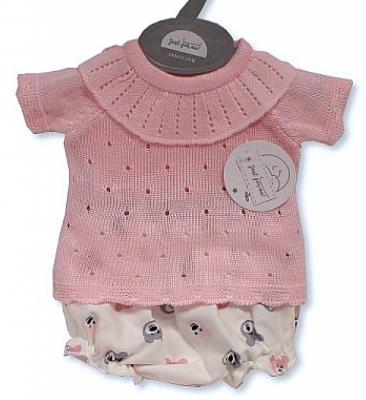 Just For Me Pb-20-662 503532060662 0 JFLBW20-662-P Teddy Knit Two Piece(3-8lbs)