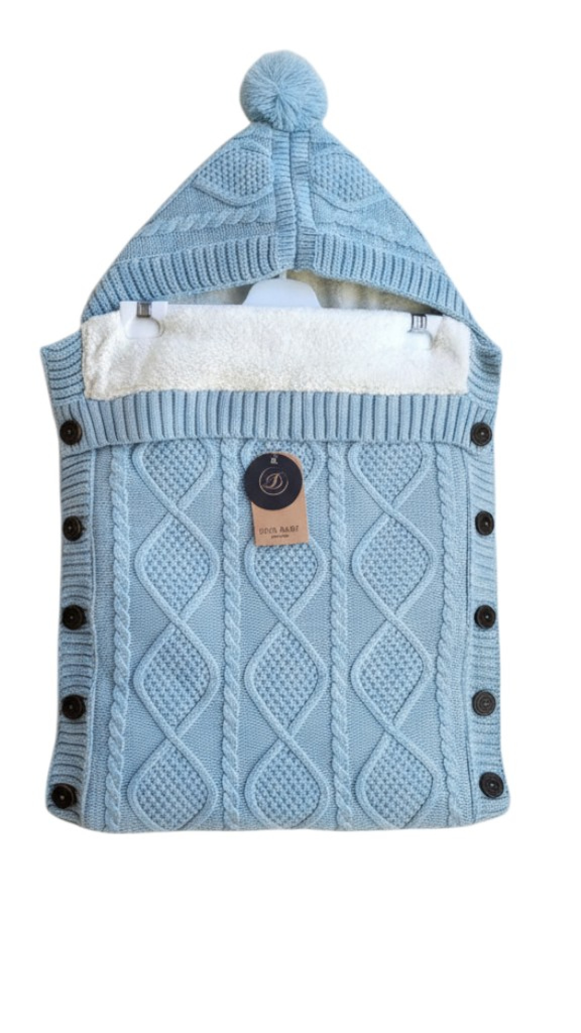 Junior Kids  * JK1116S Sky Blue Knit Swaddle