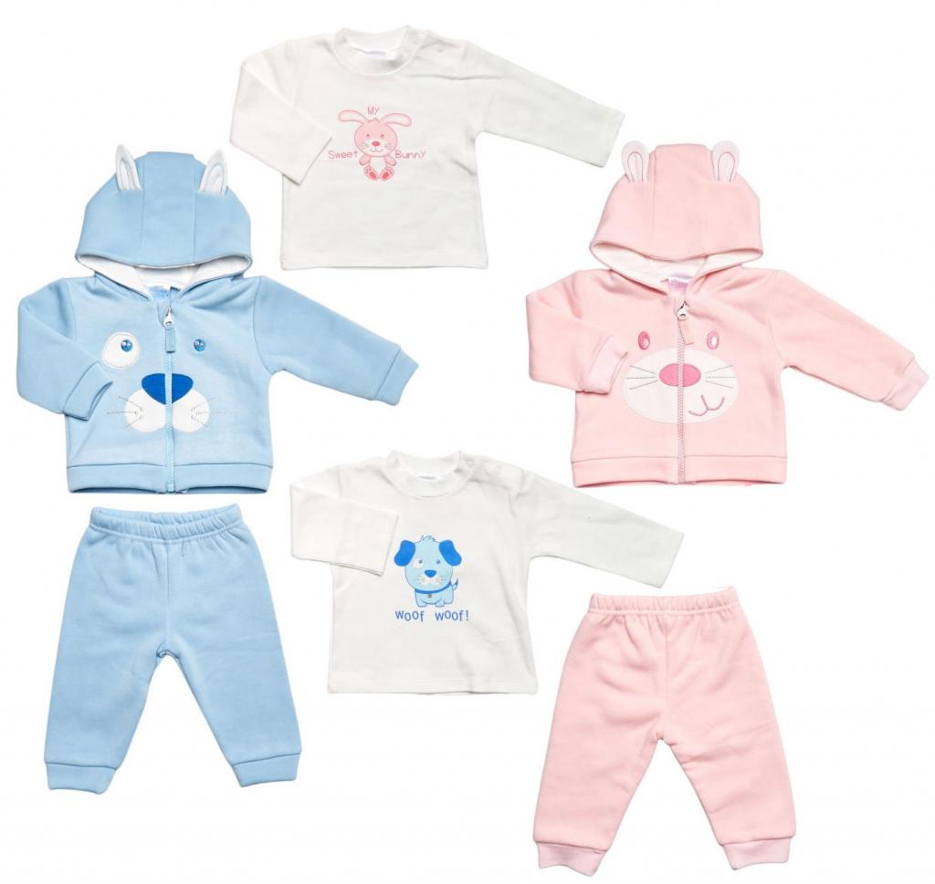 Just Too Cute   JT9808o "Bunny and Dog" 3 Piece Set (0-9 months) ODDS