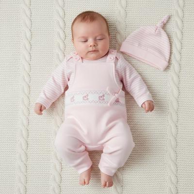 JT9817-P  "Rocking horse" Smocked  Dungaree Set  (0-6 months)