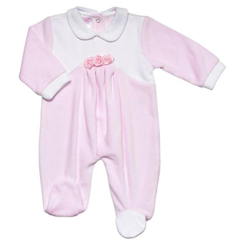 Just Too Cute 40JTC8650 5055323181221 JT8650  Satin Flower Velour  All in one ( 0 - 6 months)