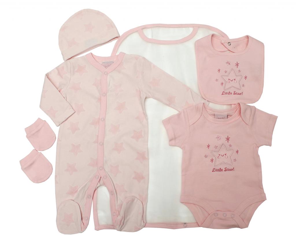 Just Too Cute 65JTC8769  JTC8771 5 piece Jacquard star layette(3-6 months)