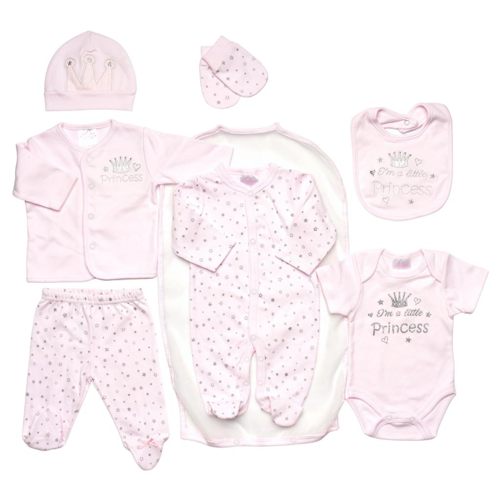 Just Too Cute 40JTC8794  JTC8794 7 Piece Gift Set "Princess" (0-6 months)