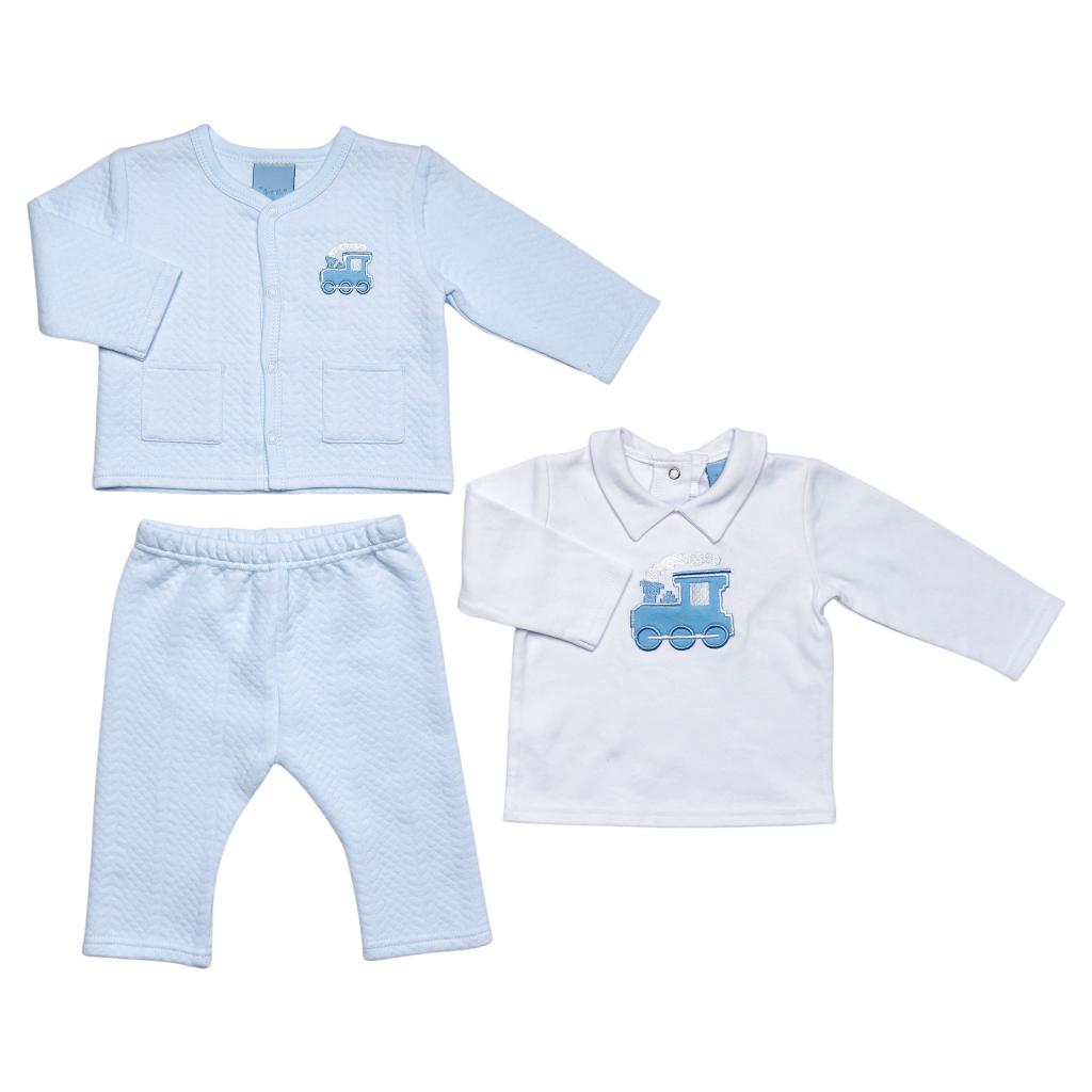 Just Too Cute 40JTC9139 5055323195846 JTC9142 "Train" 3 Piece Set (0-9 months)