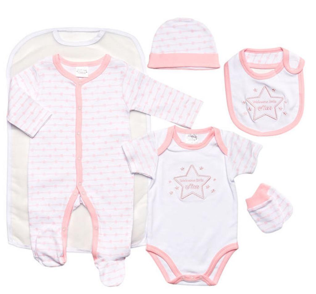 Just Too Cute 65JTC9722 * JT9722P "Welcome Little Star" 5 Piece Layette Set (0-3m)