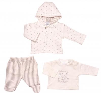 Just Too Cute  5056511304163 JTLBW9761W  "Bear "  Padded 3 Piece Set (3-8lbs)